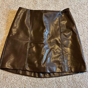 Abercrombie leather mini skirt